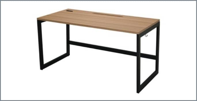 フレーム脚、4本脚デスク