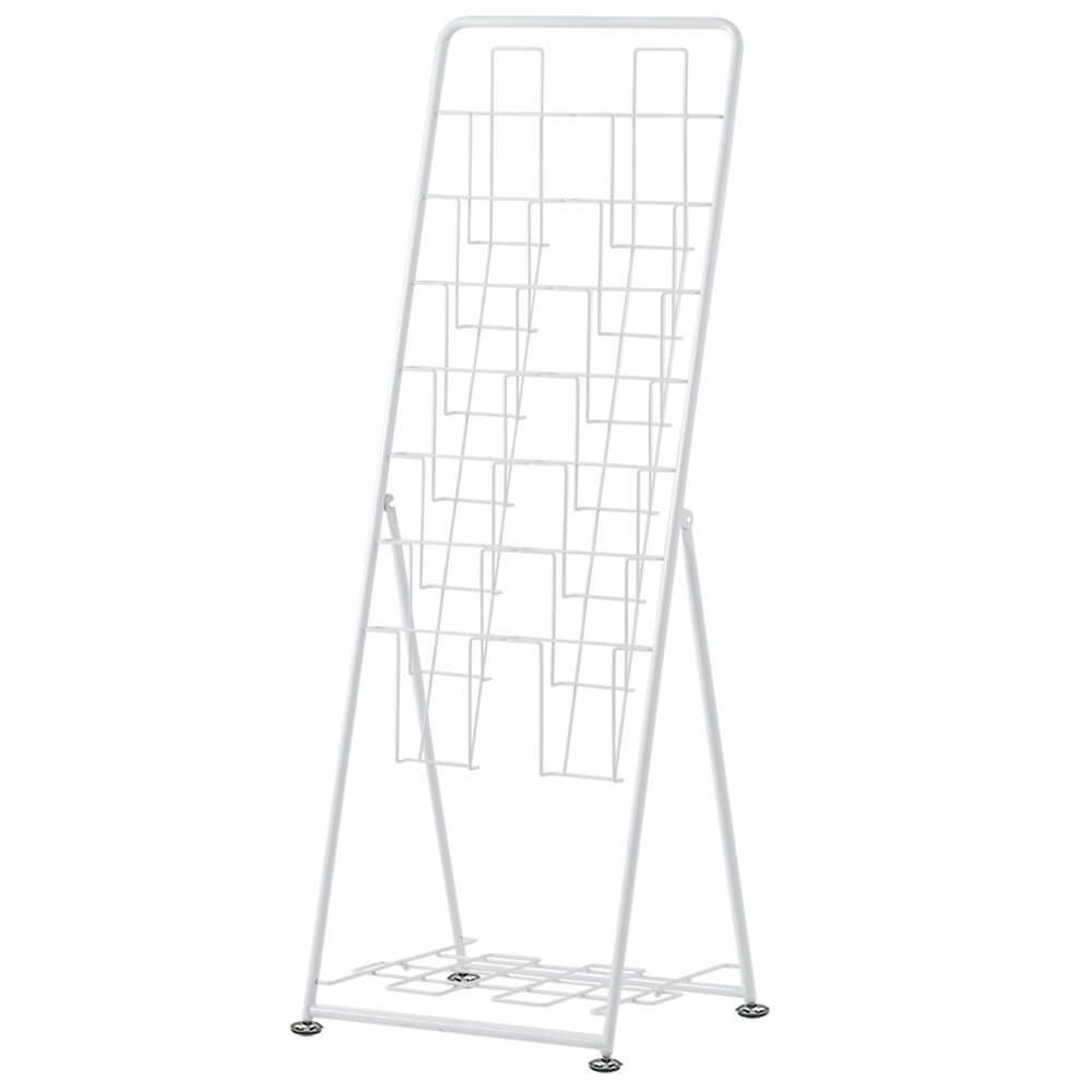 パンフレットスタンド　7段ダブルホワイト　RFPFS-DBWH