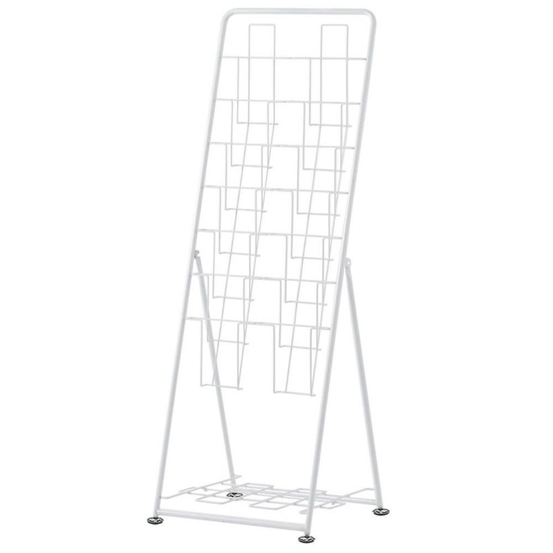 パンフレットスタンド　7段ダブルホワイト　RFPFS-DBWH