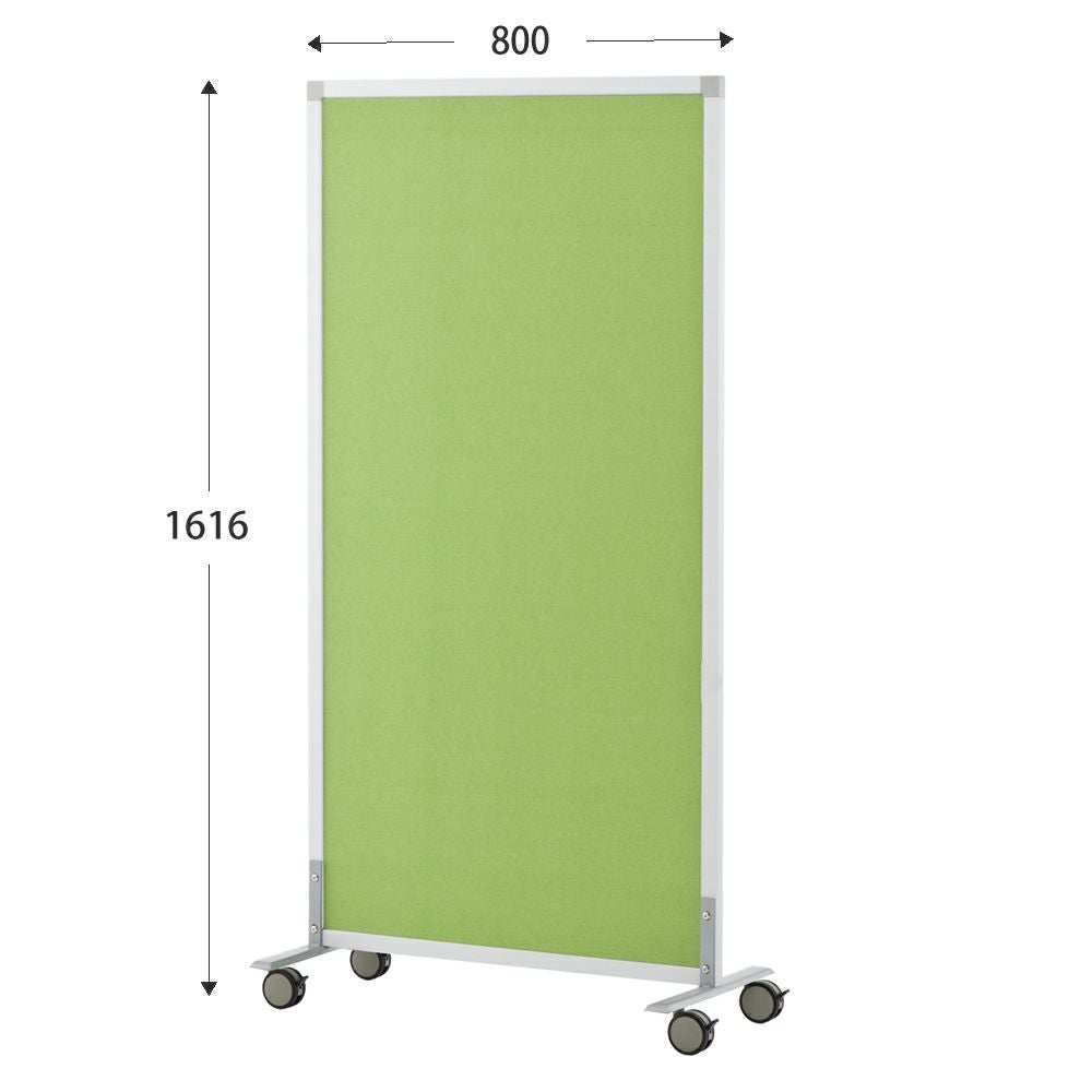 シンプルスクリーン掲示板 W800キャスター仕様 グリーン RFSCR-GNCA