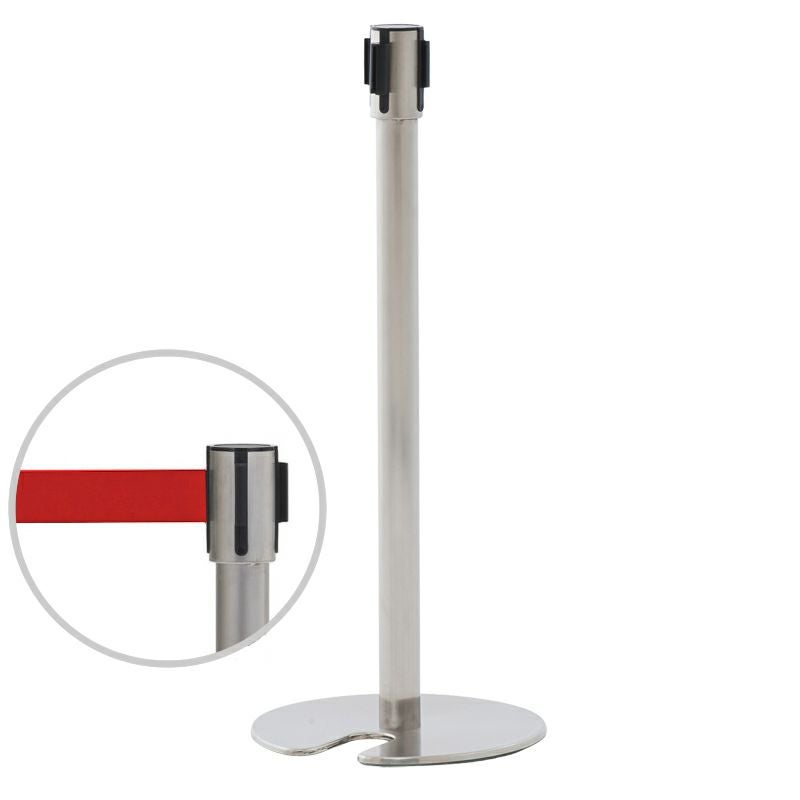 ポールパーテーション スタッキングSタイプ2 ベルトレッド1本 RFPP-RDST2