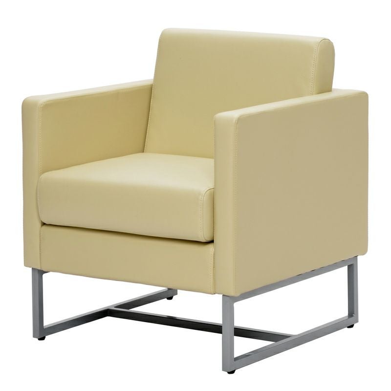 ループ脚ソファ 1人掛けホワイト GZLPSF-1WH