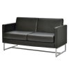 ループ脚ソファ 2人掛けブラック GZLPSF-2BK