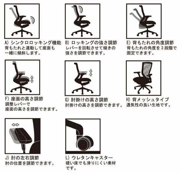 個人宅配送可能商品】FURSYST30 チェア可動肘ブラックFHTN302RF006