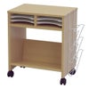ノルム木製収納ワゴン ロー 傾斜棚付 ナチュラル SHTKWG2-NA