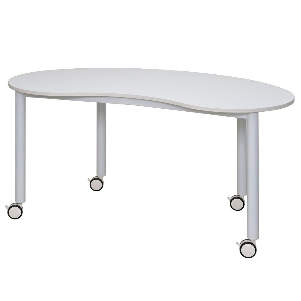 キャスターテーブルホワイト脚 豆型ホワイト RFCTT-WL1476BNWH