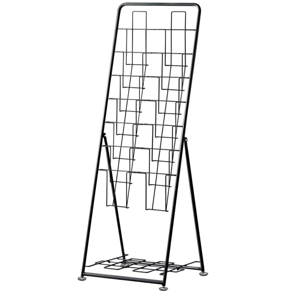 パンフレットスタンド  7段ダブルブラック  RFPFS-DBBK