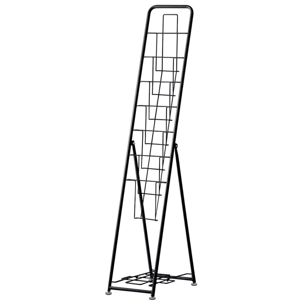 パンフレットスタンド  7段シングルブラック  RFPFS-SGBK