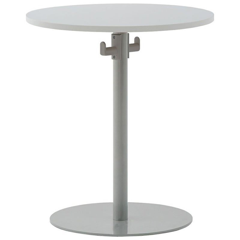 リフレッシュテーブルⅡバッグハンガー付きφ600ホワイトRFRT2-600WH-BH