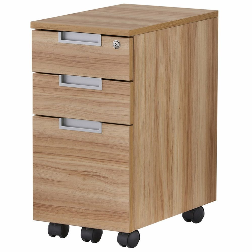 スチール脚デスク スリムワゴン ナチュラル GZCA-SL315NA