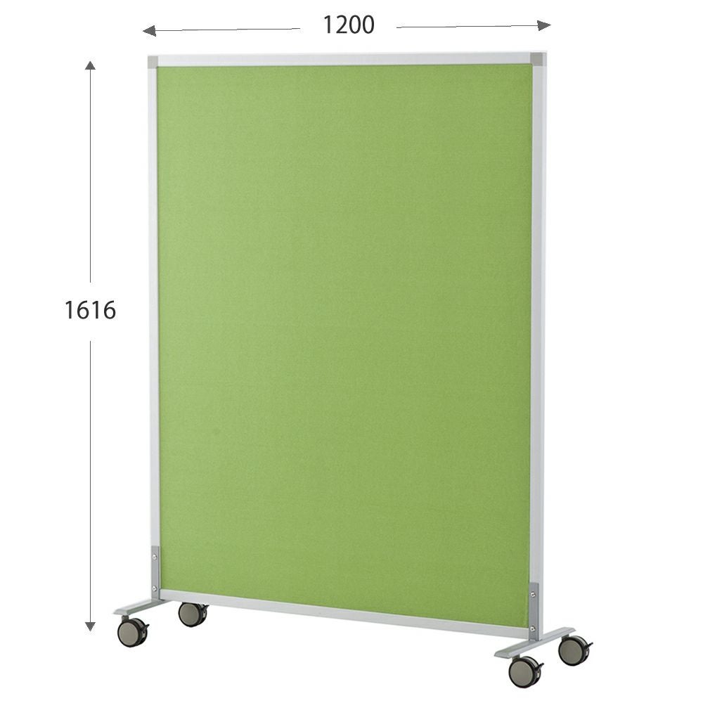 シンプルスクリーン掲示板 W1200グリーンXPS材 キャスター仕様 RFSCR-GNWXCA
