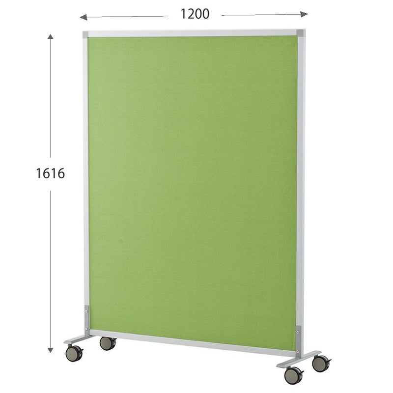 シンプルスクリーン掲示板 W1200グリーンXPS材 キャスター仕様 RFSCR-GNWXCA