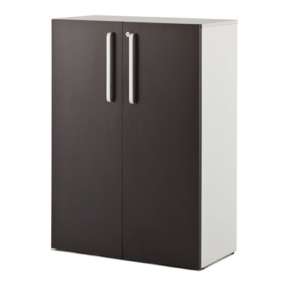 プリーマⅡ 木製格子型シェルフ2列3段 グレーC共通扉付き グレーCバック SHWKS2-23LDGY