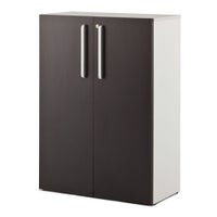 プリーマⅡ 木製格子型シェルフ2列3段 グレーC共通扉付き グレーCバック SHWKS2-23LDGY