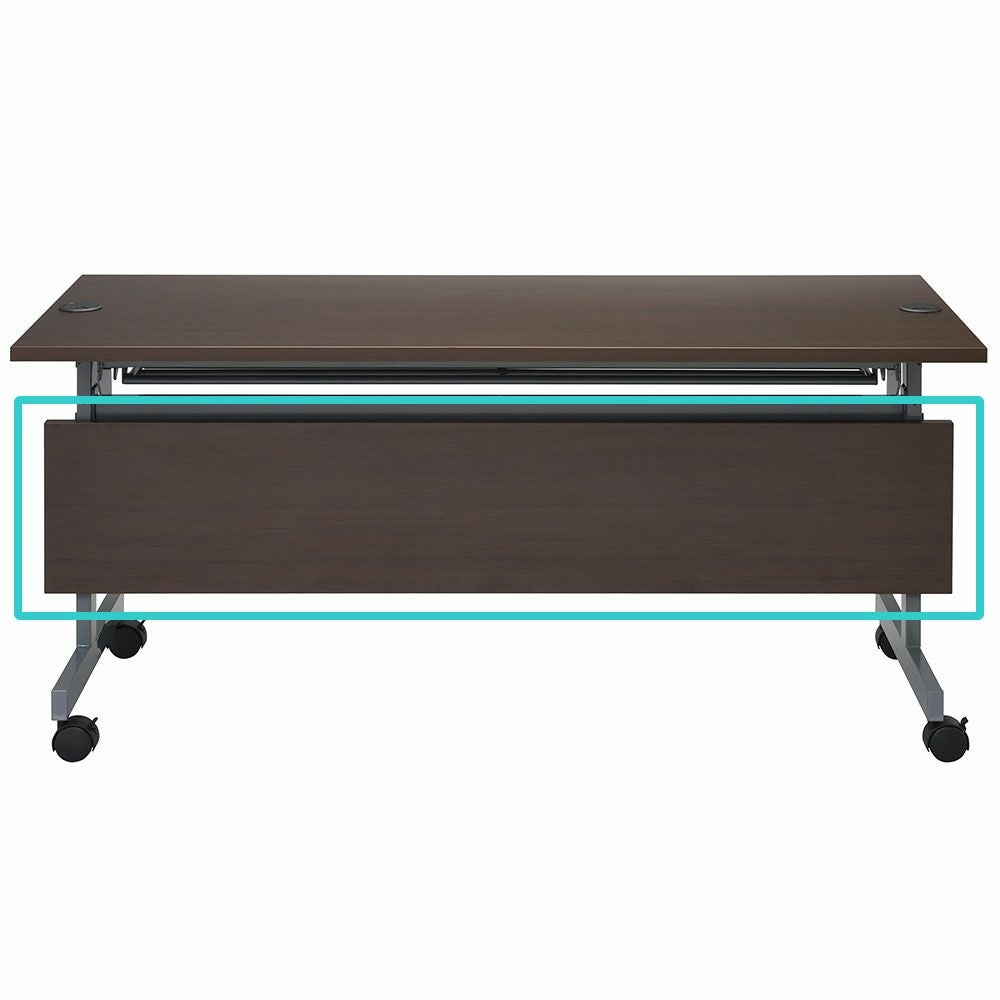 配線機能付きフォールディングテーブルⅣ 幕板W1500用ダークブラウン SHFTL4-OP15DB