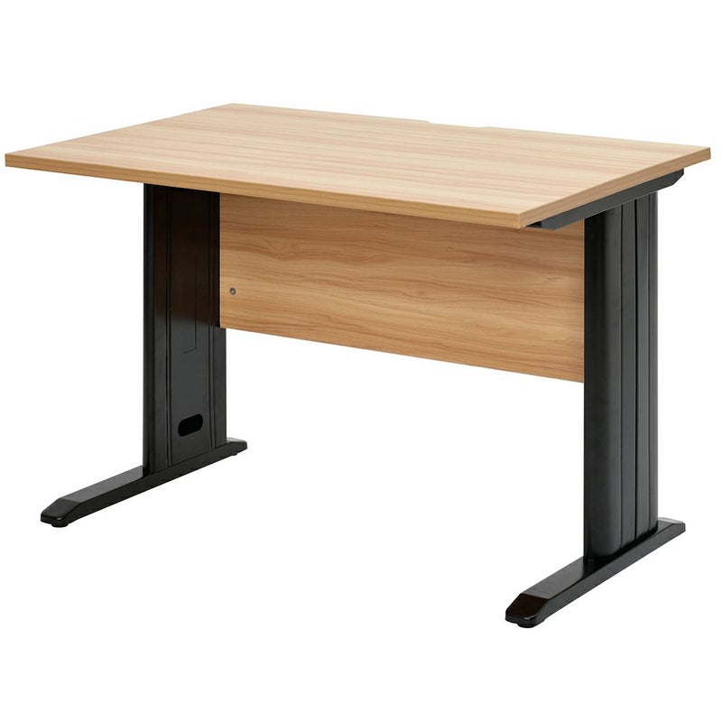 スチール脚デスク W1200xD700 ナチュラル ブラック脚 RFSLD-1070NA-BL