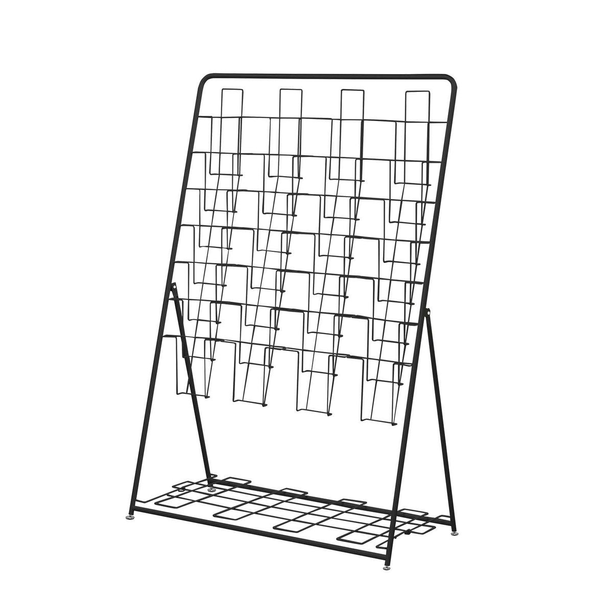 パンフレットスタンド 7段 4列 ブラック RFPFS-QUBK