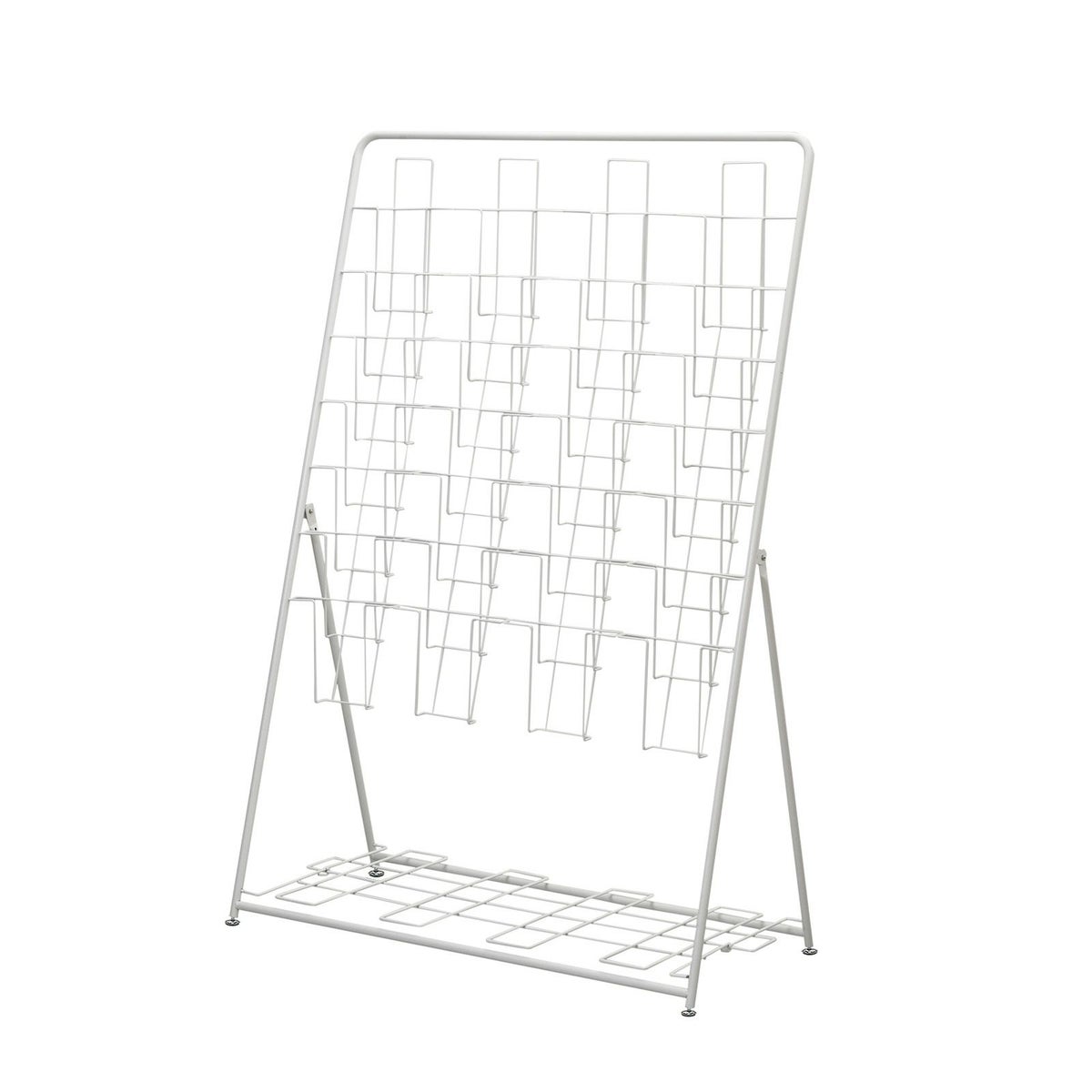 パンフレットスタンド 7段 4列 ホワイト RFPFS-QUWH