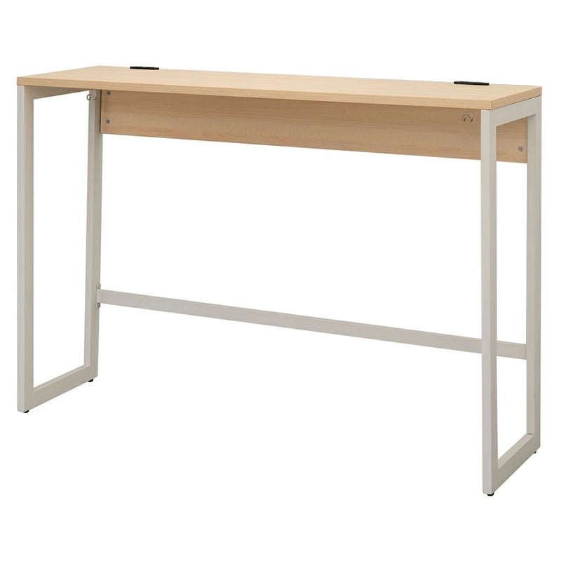 リスム ハイデスク W1500×D450ナチュラル×ホワイト脚 2ヶ口コンセント付き RFFHD-1545NA-WL