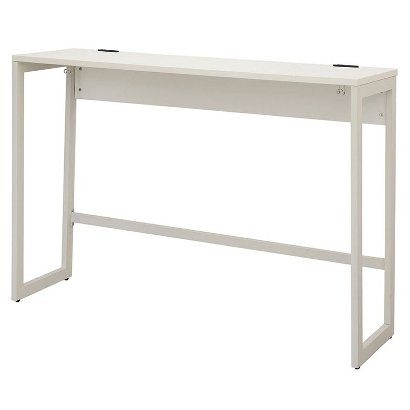 リスム ハイデスク W1500×D450ホワイト×ホワイト脚 2ヶ口コンセント付き RFFHD-1545WH-WL