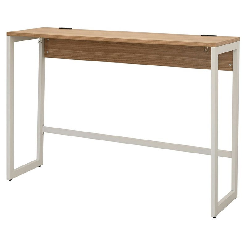 リスム ハイデスク W1500×D450ウォルナット×ホワイト脚 2ヶ口コンセント付き RFFHD-1545DM-WL