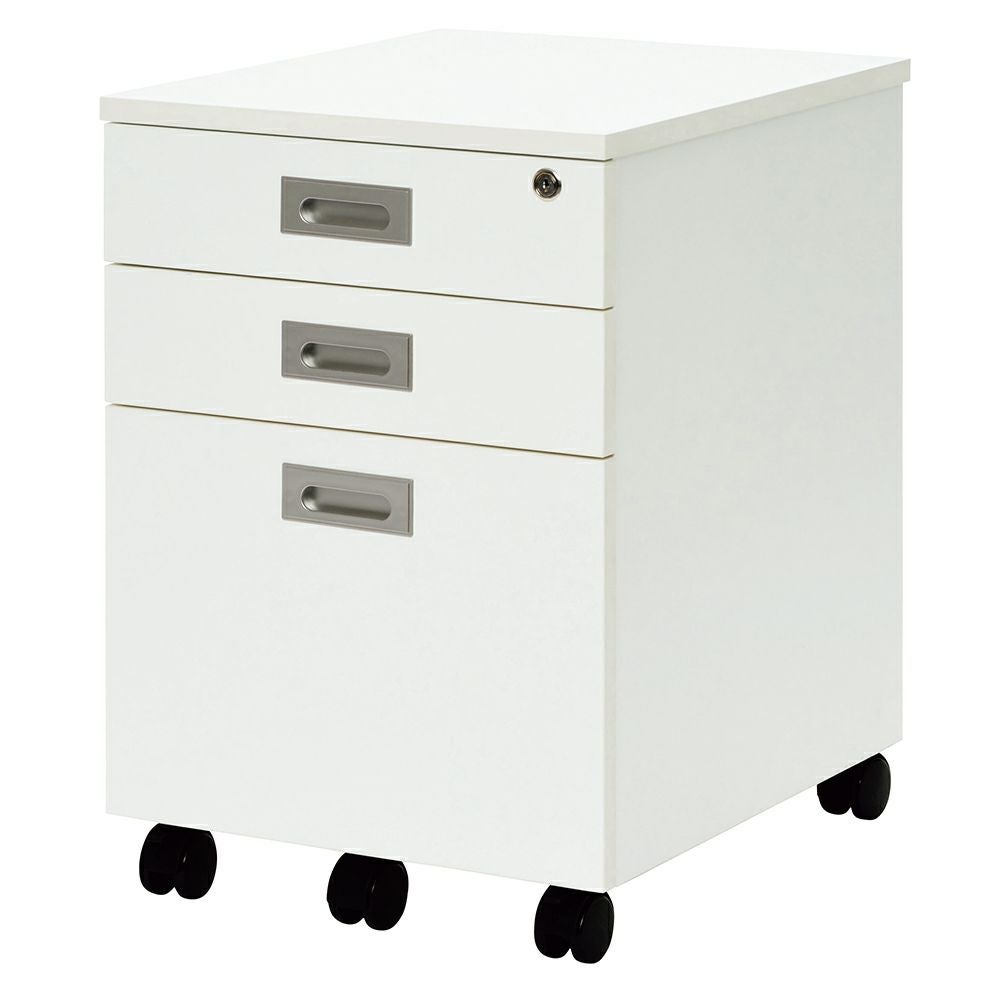 ノルム デスク3段ワゴン ロー2ホワイト RFCA2-3LWH