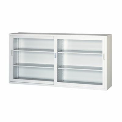 スチール引違書庫D400タイプ6×3型4号ガラス戸ALホワイト