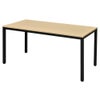 ミーティングテーブル W1500xD750 ナチュラルxブラック脚 RFD2-1575NTBL