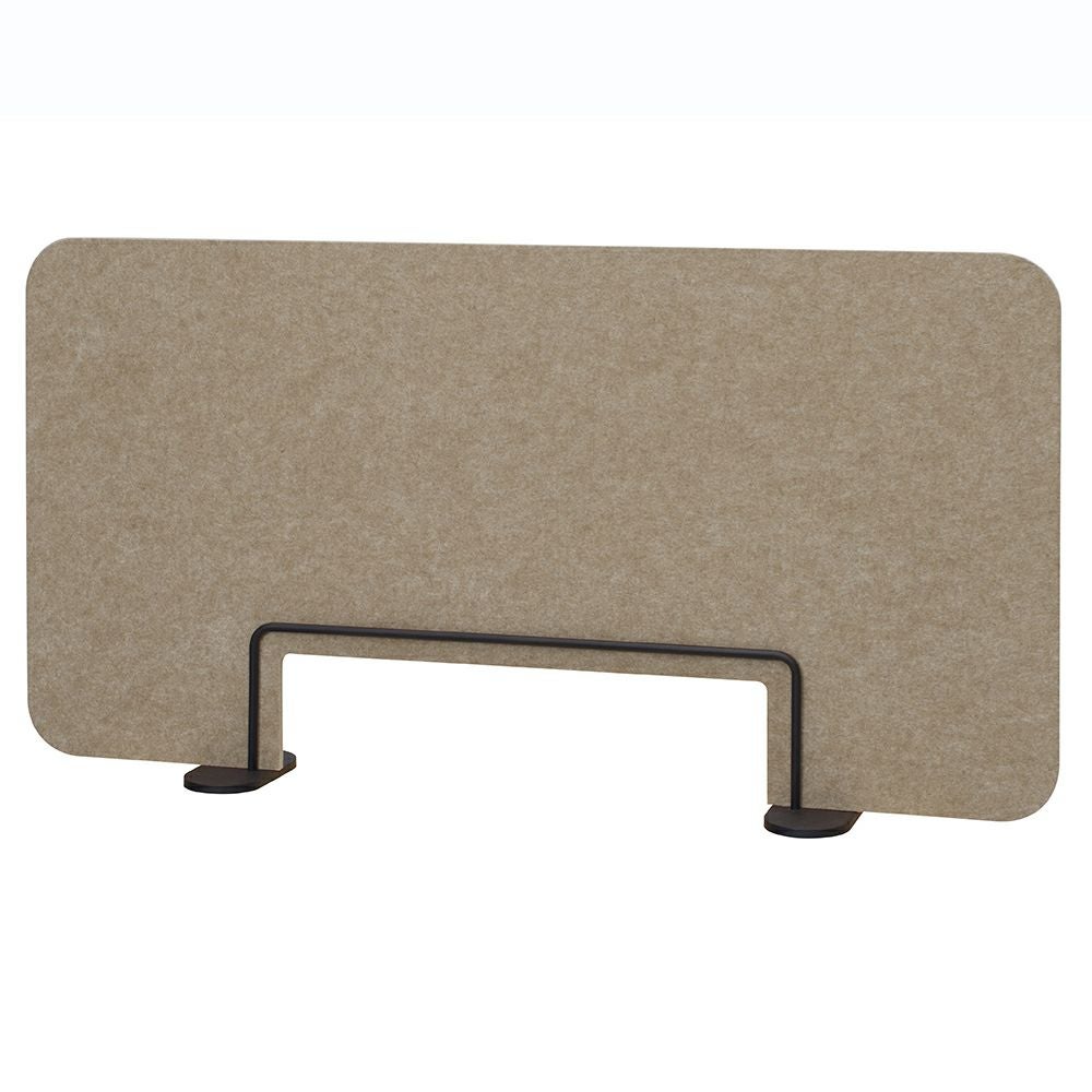 フェルトデスクトップパネル W950×H500ベージュ×ブラック R型置き式 RFFDP-R95BE-TBK