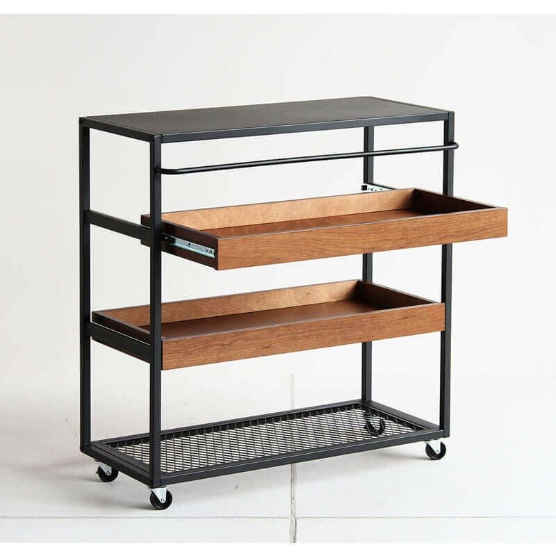 （最終値下げ）ANTHEM Wagon Rack 木製ラック オープンシェルフ 個人宅配送可能商品】anthemアンセム Wagon Rackキャスター付きワゴン