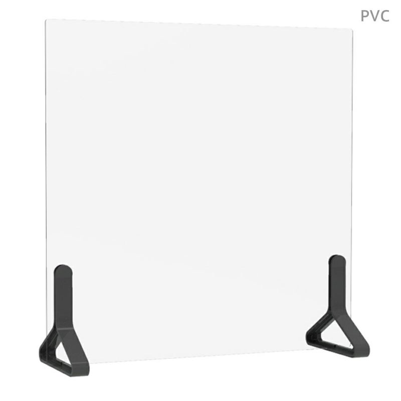 カラー脚PVC衝立 W600×H600 ブラック PPL-6060PVC-BK