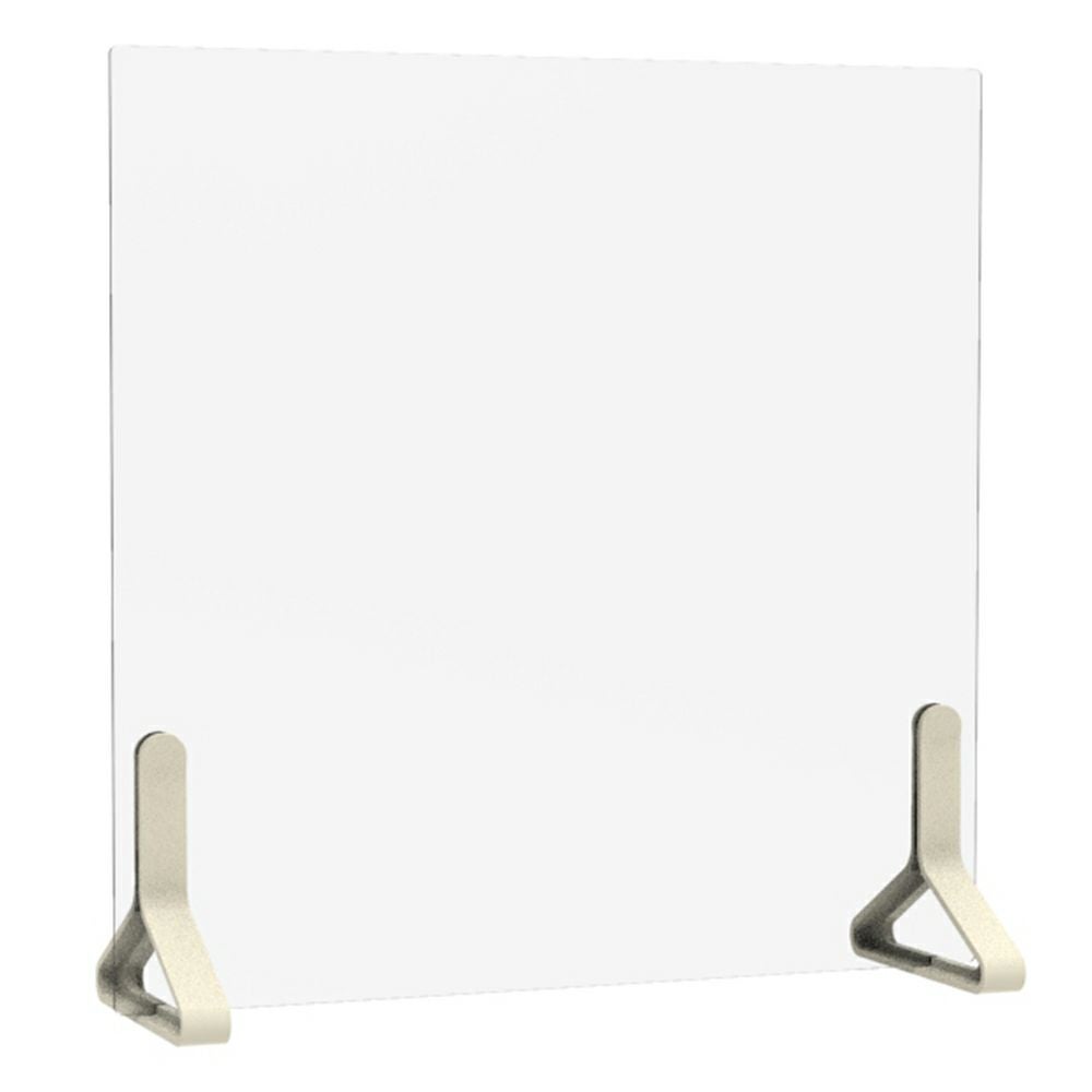 カラー脚アクリル衝立 W600×H600 オフホワイト  PPL-6060AC-WH