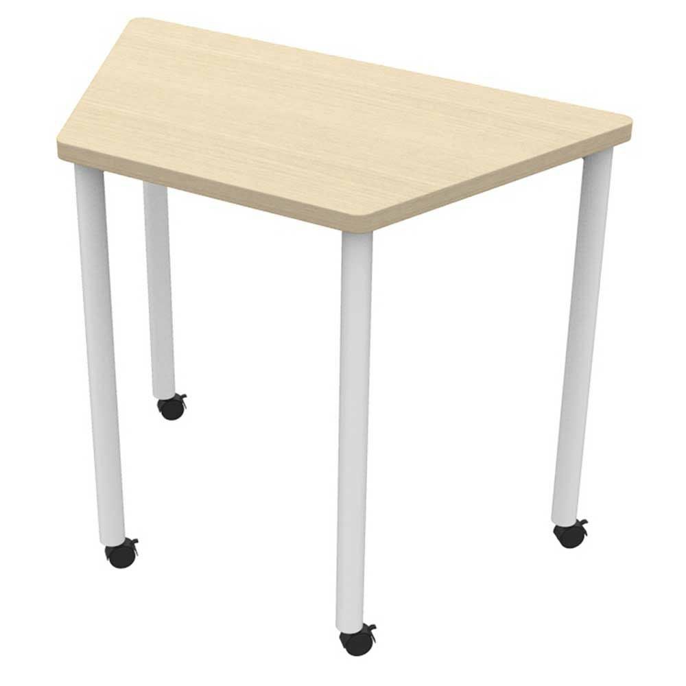 研修用台形キャスターテーブル W800×D450ナチュラル RFJDC-8045DNA