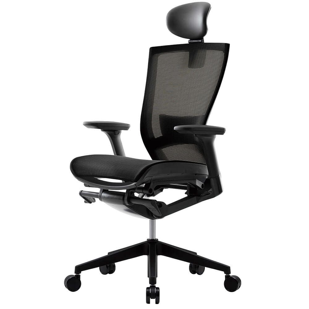 T50airチェア 可動肘・ヘッドレスト・ランバー付きブラックCHXRF6100AHZ2D6B