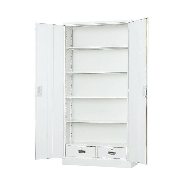 引出付文庫 4010 TSシリーズスチール収納36型両開き書庫引出し付き下置き専用H1790