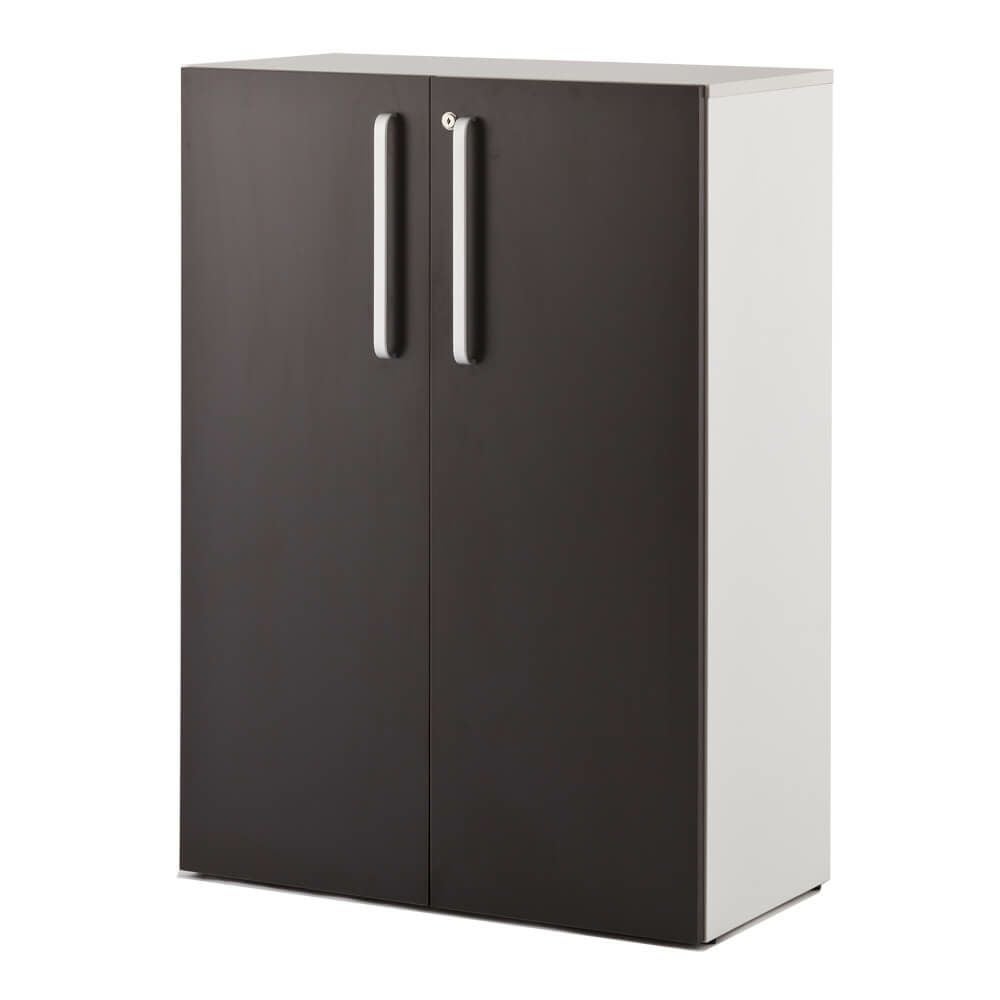 木製格子型シェルフ 2列3段 グレーE共通扉付き グレーEバックSHWKS3-23LDGY2