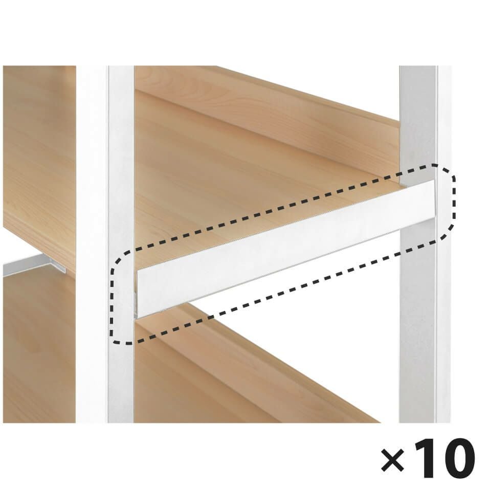 リスムシェルフ 5段用オプションアングルRFFSH-5AGWH-10