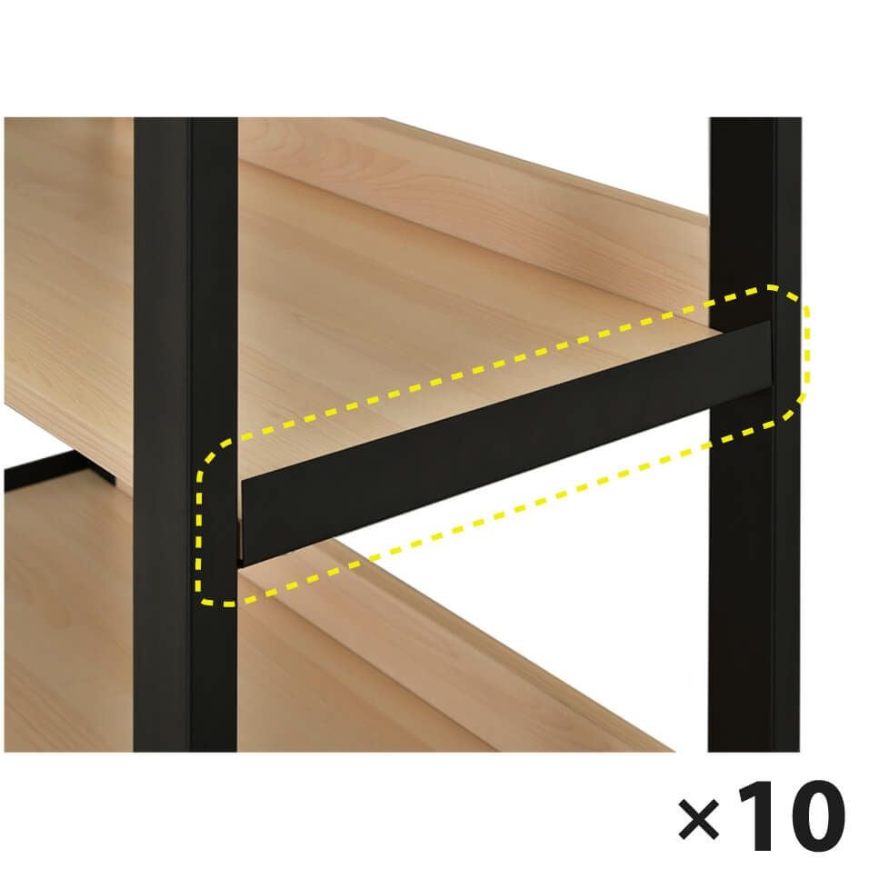 リスムシェルフ 5段用オプションアングルRFFSH-5AGBK-10