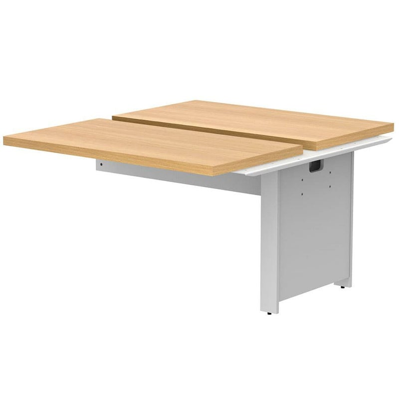 ソリード フリーアドレス用デスクⅡ 増連 W1200×D1400 ホワイト×ブラック脚 RFTFT2-1214ADWH-BL