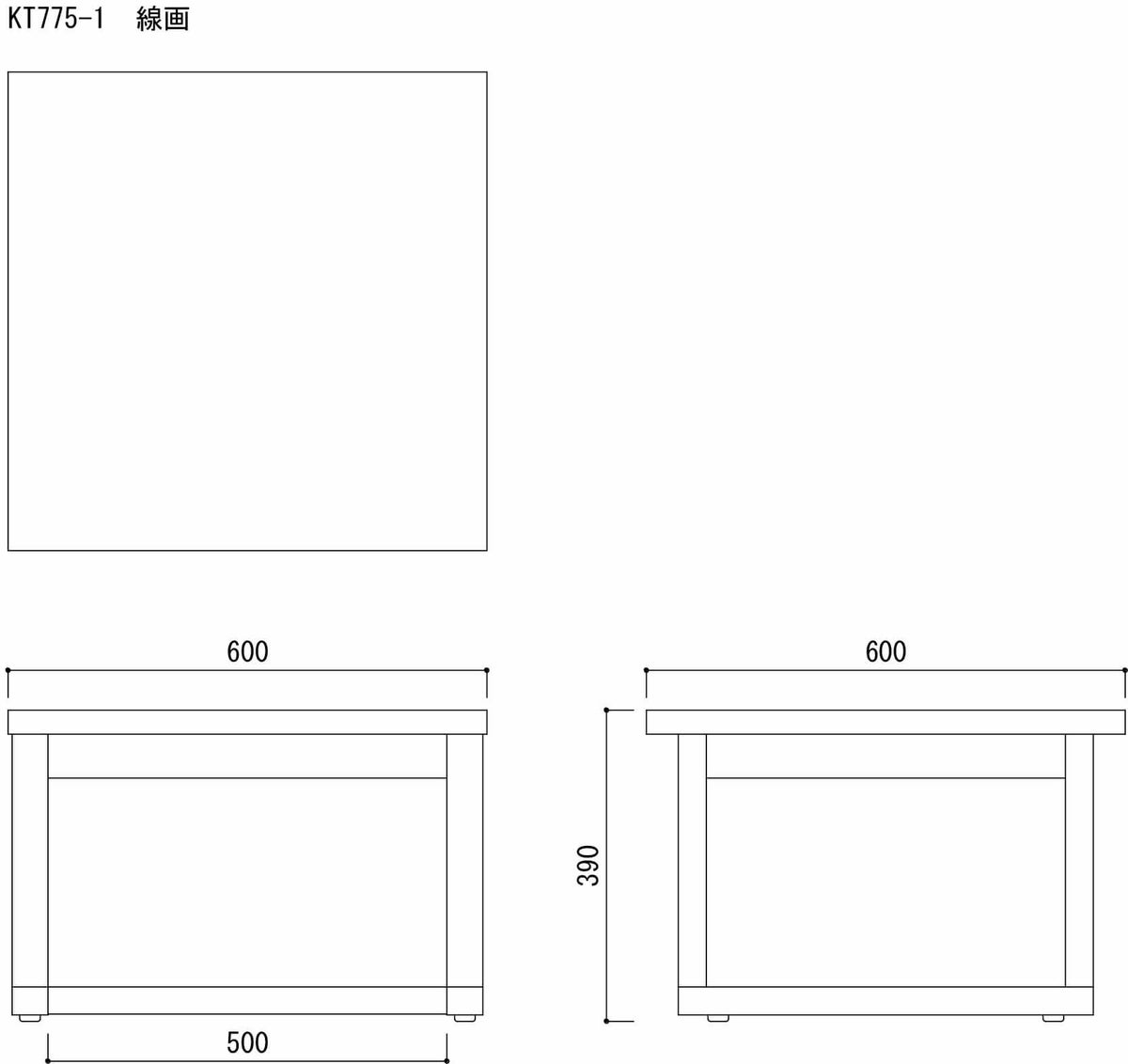 KTローテーブル775600×600 ブラウン◆RFKT-775-BR-1