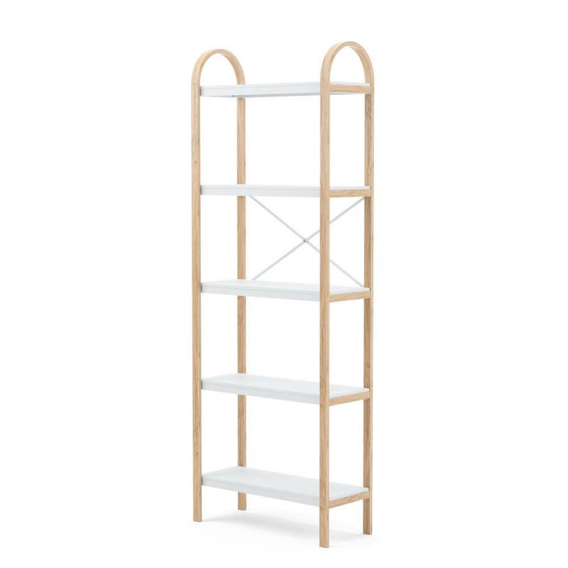 アール・エフ・ヤマカワ ベルウッド ５シェルフスタンド ホワイト／ナチュラル ◆21016840668