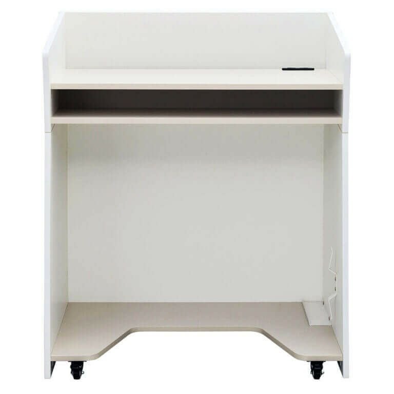 アール・エフ・ヤマカワ シェル 演説台 W900 ホワイト 2ヶ口コンセント付き RFSED-90WH