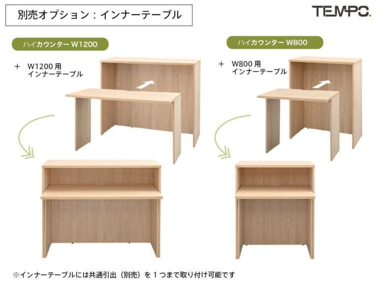 テンポ ハイカウンター W1200×D394 ホワイト RFTHC-1239WH | オフィス