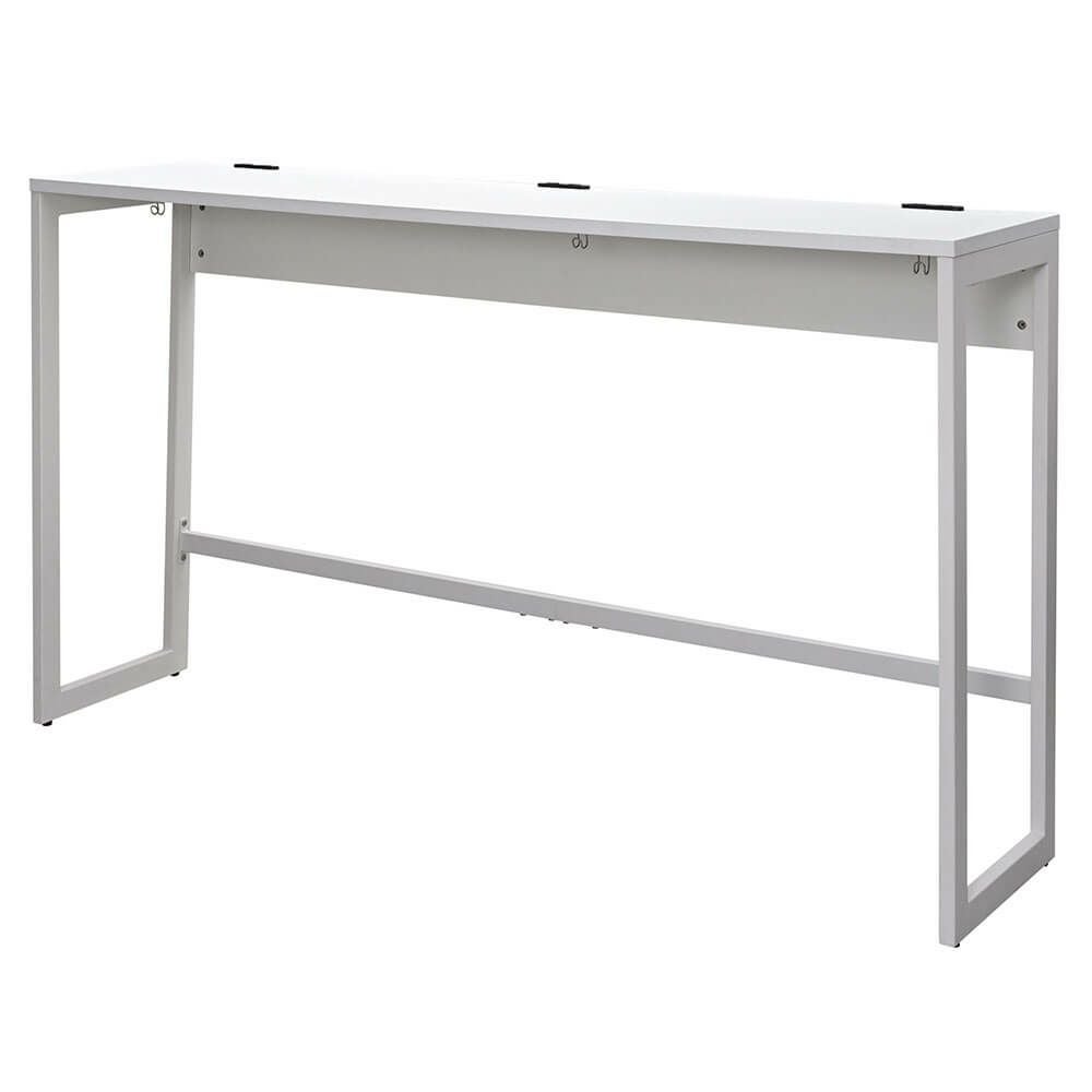 リスム ハイデスク W1800×D450 ホワイト×ホワイト脚 2ヶ口コンセント付き RFFHD-1845WH-WL