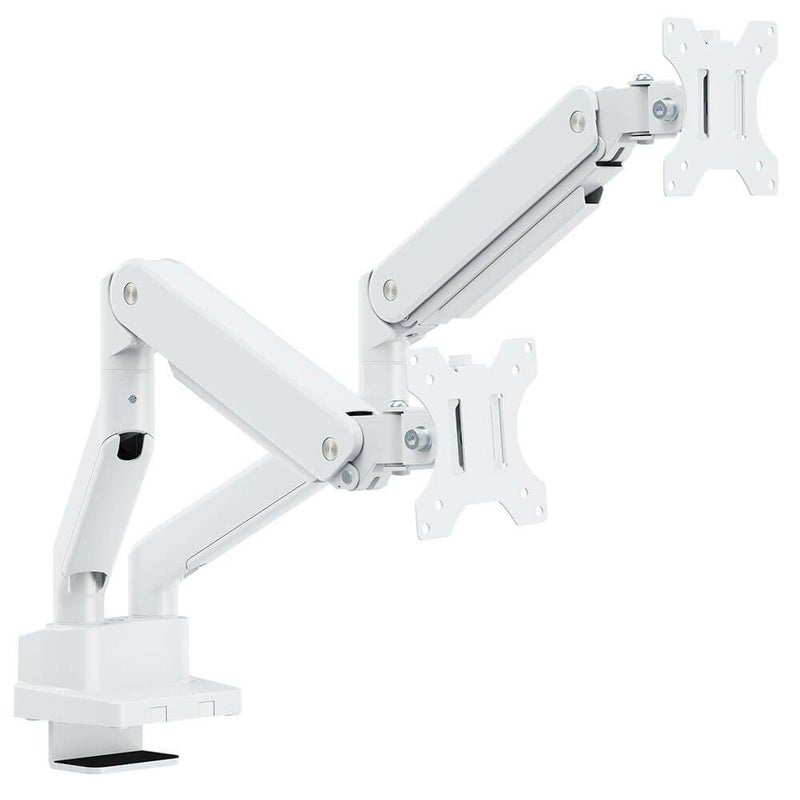 モニターアーム  メカニカルスプリング式 上締めタイプ ダブル  ホワイト RFMA-DT53-DUWH
