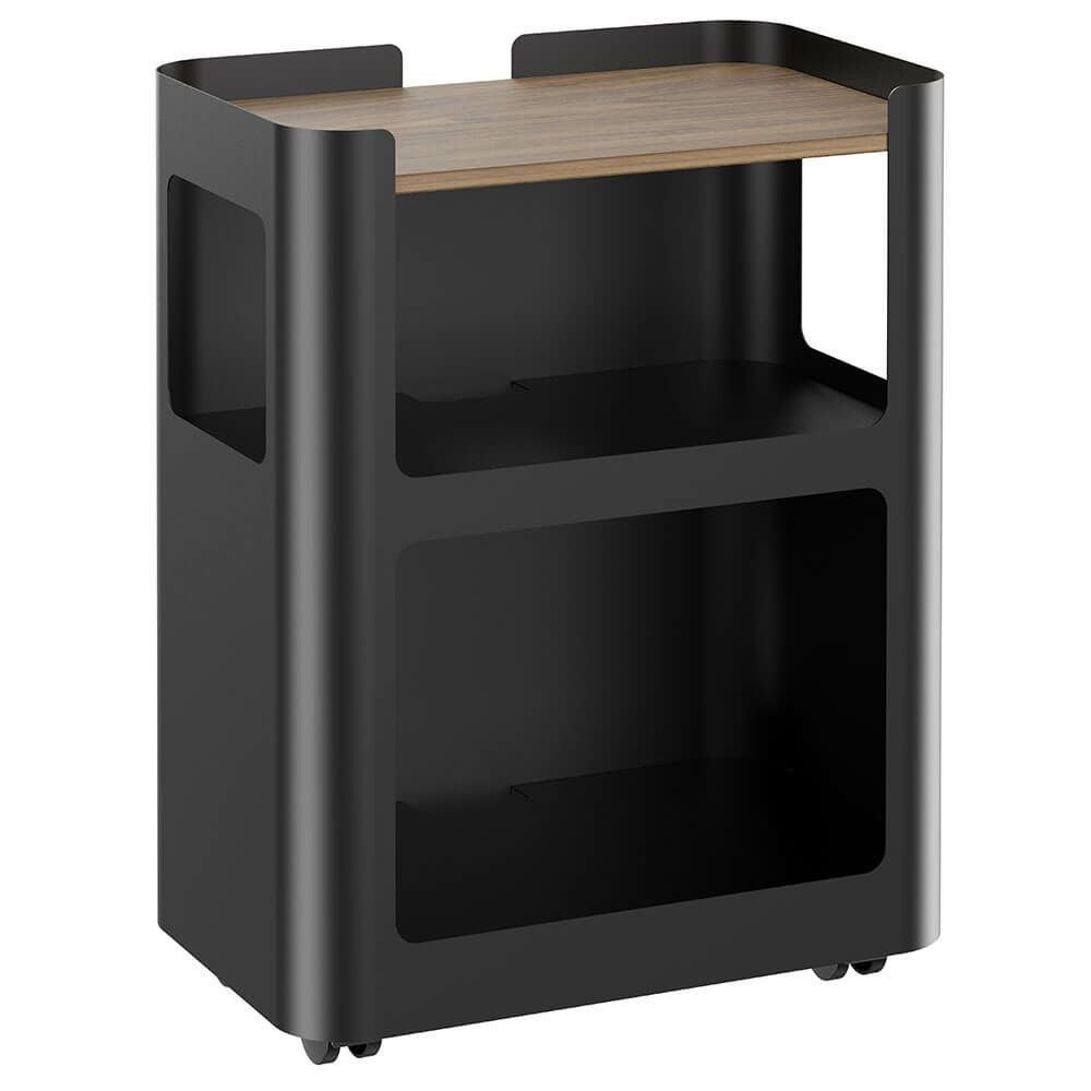 スチールオープンワゴン 3段 ブラック RFOWG-3BK