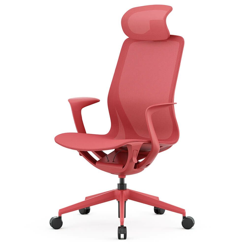 アリア ライト チェア ヘッドレスト付き コーラルレッド RFARC-002CR-HR