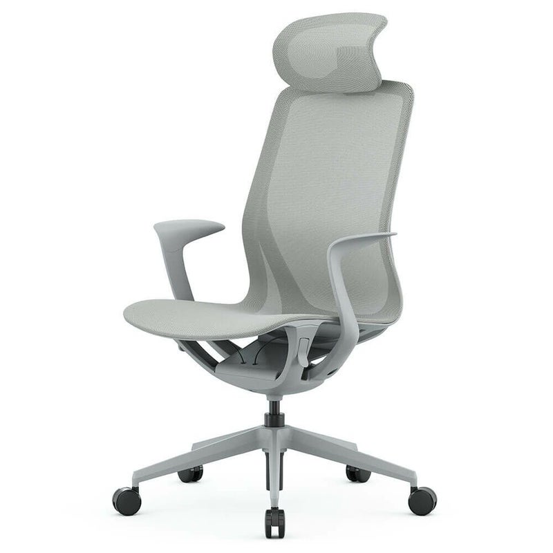 アリア ライト チェア ヘッドレスト付きライトグレー RFARC-002LG-HR