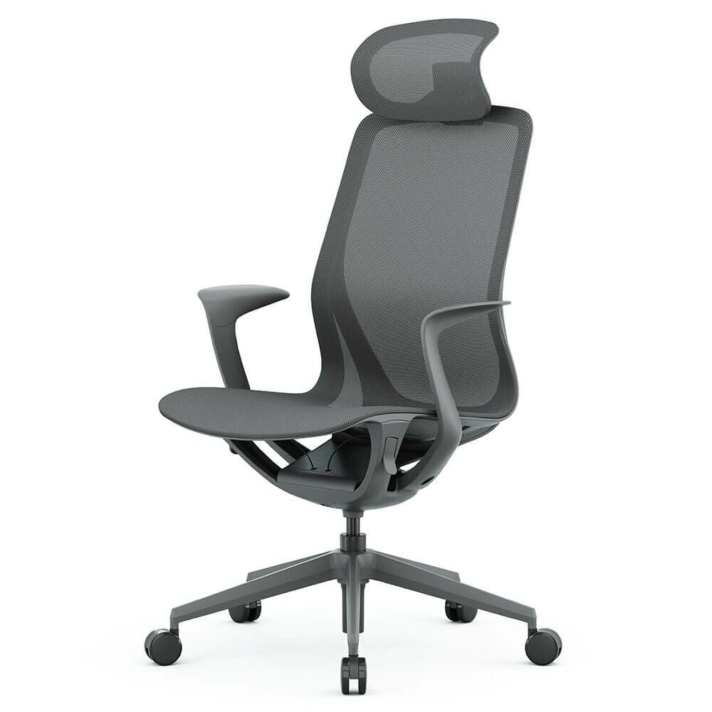 アリア ライト チェア ヘッドレスト付き ダークグレー RFARC-002DG-HR