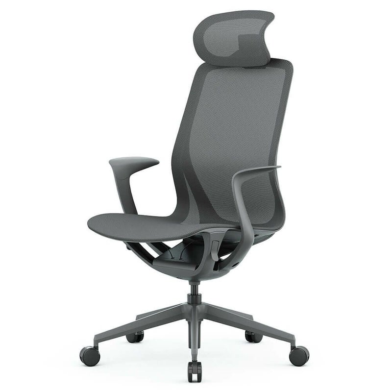 アリア ライト チェア ヘッドレスト付き ダークグレー RFARC-002DG-HR